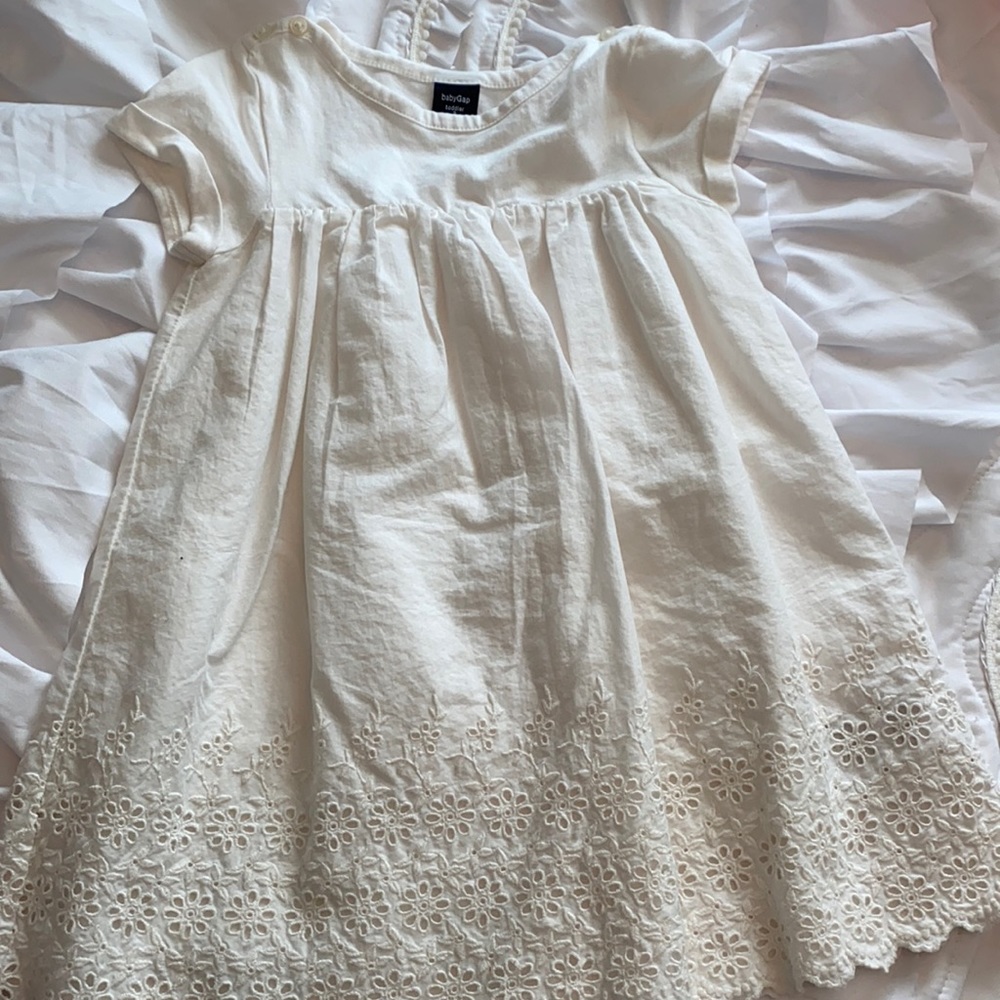 Gap white eyelet dress